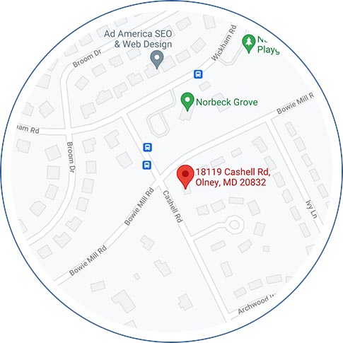 Map of our dentist office in Olney